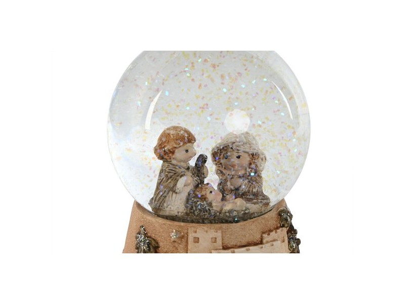 Рождествена Коледна Сцена Home ESPRIT Многоцветен Смола Алуминий Кристал 8 x 8 x 10 cm (4 броя)