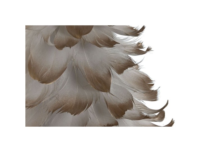 Коледно дърво Home ESPRIT Бял Златен Картон Перо 22 x 22 x 46 cm (2 броя)
