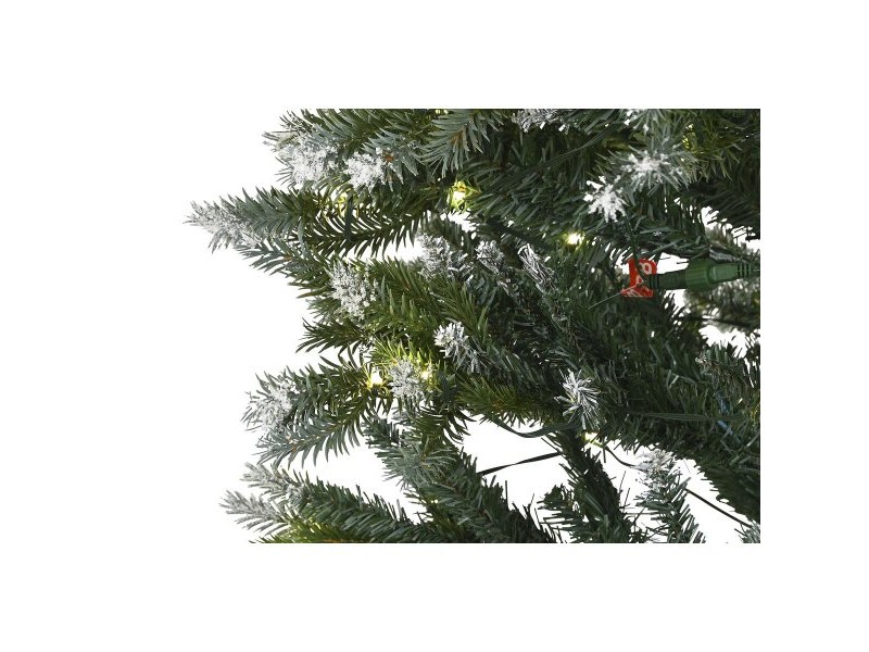 Коледно дърво Home ESPRIT Зелен Метал полиетилен Снежен 130 x 130 x 210 cm