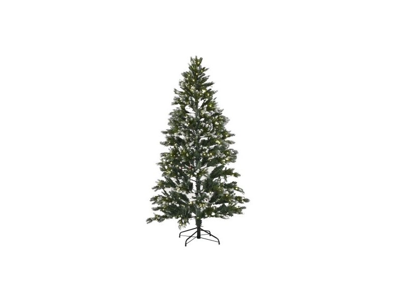 Коледно дърво Home ESPRIT Зелен Метал полиетилен Снежен 130 x 130 x 210 cm