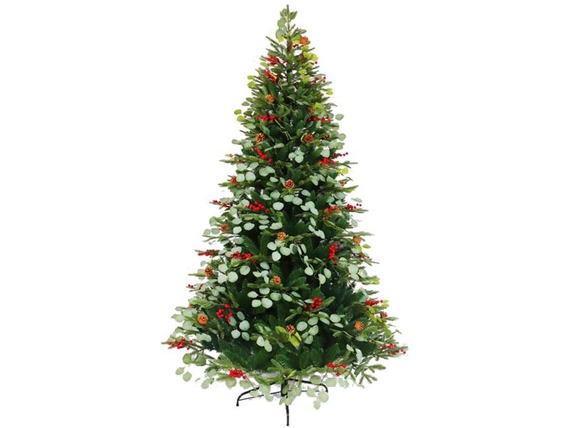 Коледно дърво Home ESPRIT Червен Зелен PVC Метал 129 x 129 x 210 cm