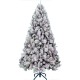 Коледно дърво Home ESPRIT Зелен PVC Метал Снежен 132 x 132 x 210 cm
