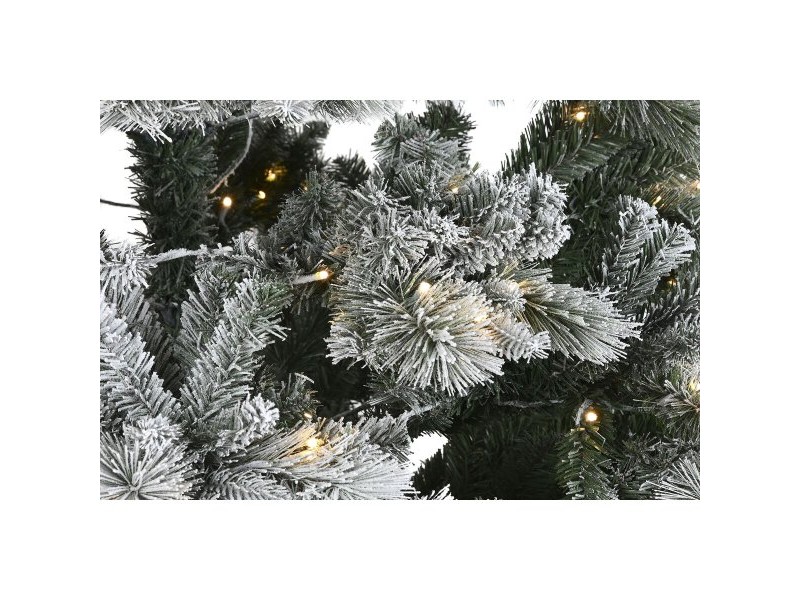 Коледно дърво Home ESPRIT Зелен PVC Метал Снежен 155 x 155 x 240 cm