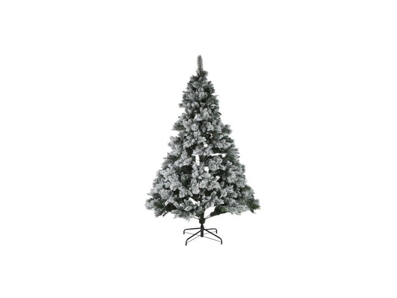Коледно дърво Home ESPRIT Зелен PVC Метал Снежен 155 x 155 x 240 cm