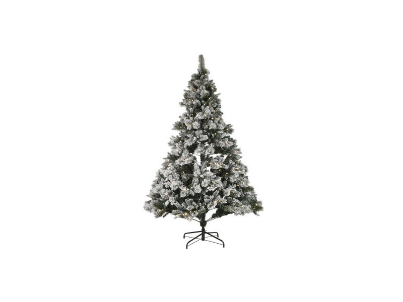 Коледно дърво Home ESPRIT Зелен PVC Метал Снежен 155 x 155 x 240 cm