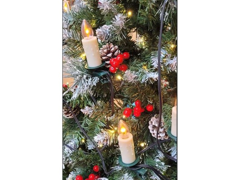 Коледна гирлянда Home ESPRIT Бял PVC Коледен елен