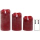 LED Свещ Home ESPRIT Червен 26,5 x 8 x 17 cm (3 Части) LED Свещ Home ESPRIT Червен 26,5 x 8 x 17 cm (3 Части)