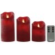 LED Свещ Home ESPRIT Червен 26,5 x 8 x 17 cm (3 Части) LED Свещ Home ESPRIT Червен 26,5 x 8 x 17 cm (3 Части)