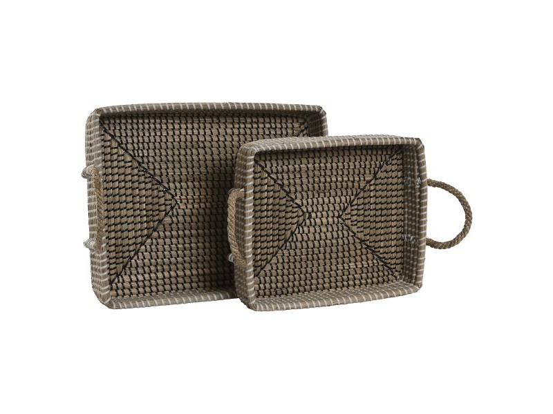 Игра на Кошници Home ESPRIT Естествено влакно Естествен Град 41 x 32 x 16 cm