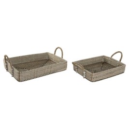 Игра на Кошници Home ESPRIT Естествено влакно Естествен Град 41 x 32 x 16 cm