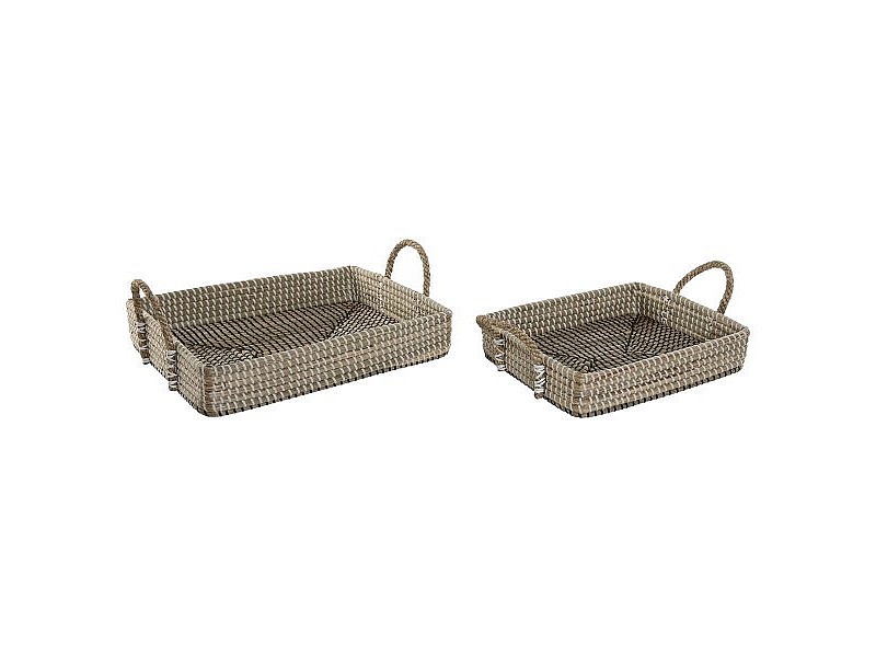Игра на Кошници Home ESPRIT Естествено влакно Естествен Град 41 x 32 x 16 cm