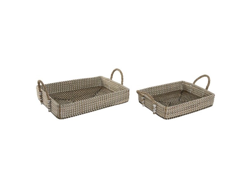 Игра на Кошници Home ESPRIT Естествено влакно Естествен Град 41 x 32 x 16 cm