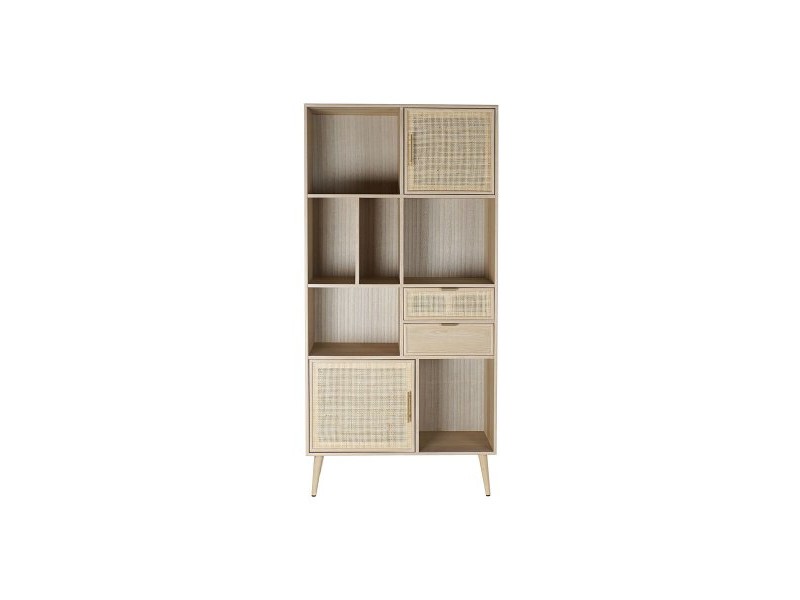 Лавица Home ESPRIT Естествен Дърво от пауловния Дървен MDF 90 x 37 x 189 cm