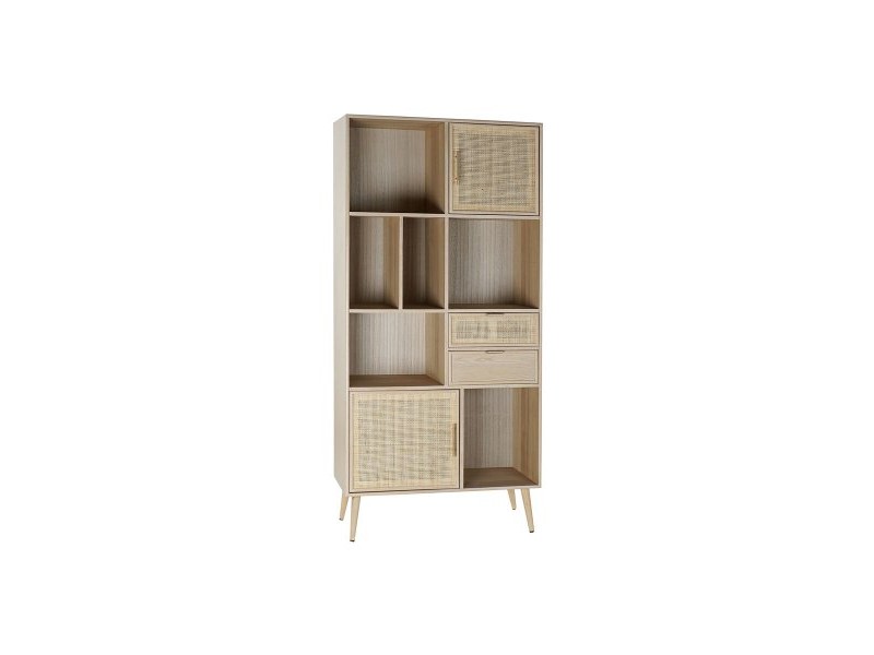 Лавица Home ESPRIT Естествен Дърво от пауловния Дървен MDF 90 x 37 x 189 cm