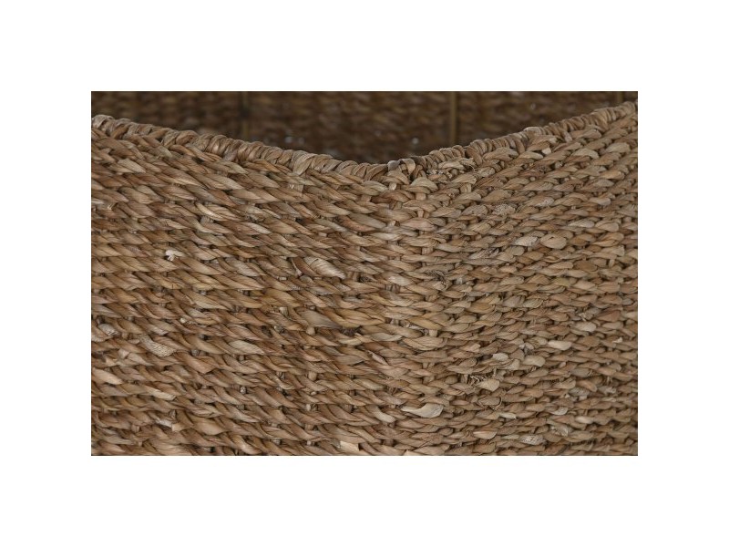 Комплект саксии Home ESPRIT Естествен Метал Естествено влакно 40 x 40 x 70 cm (3 Части)
