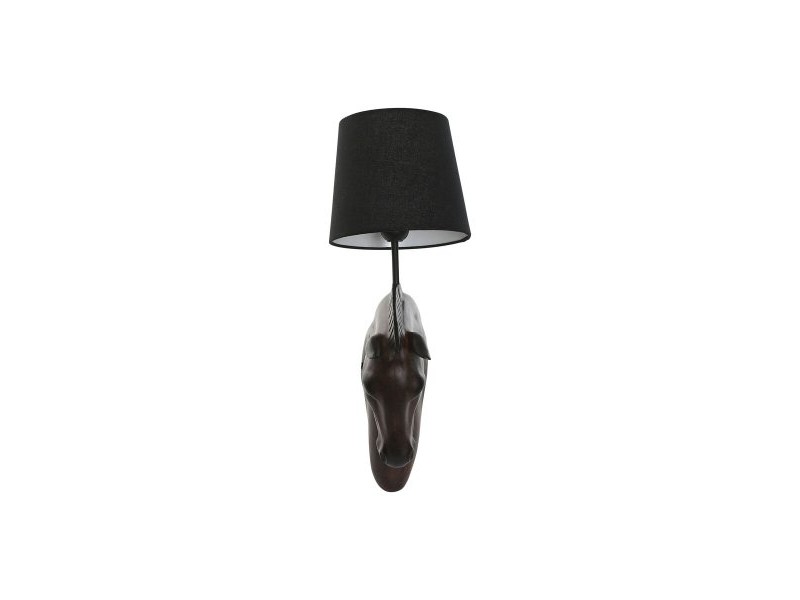 Стенна лампа Home ESPRIT Черен Тъмно сив Колониален Кон 220 V 18 x 21,5 x 50,5 cm (2 броя)