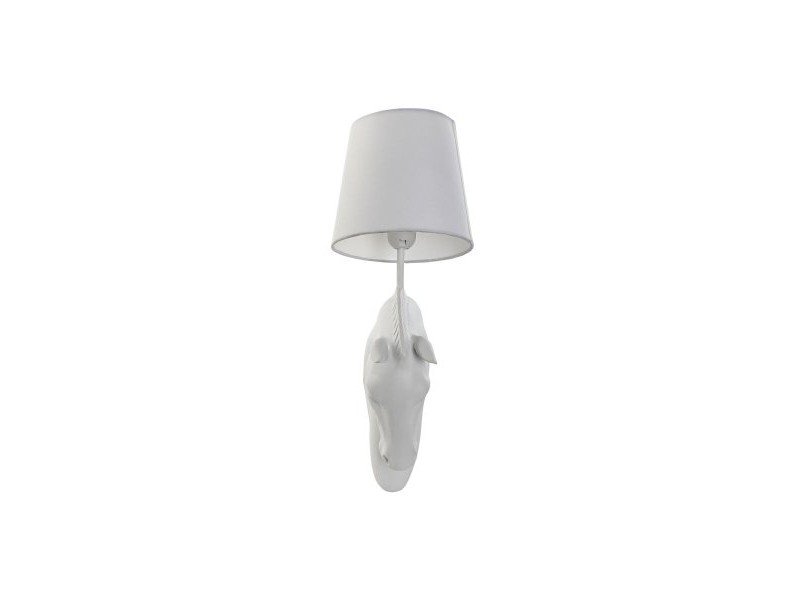 Стенна лампа Home ESPRIT Бял 50 W Модерен Кон Завършек със състаряващо покритие 220 V 18 x 21,5 x 50,5 cm