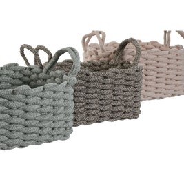 Игра на Кошници Home ESPRIT Въже 28 x 28 x 18 cm