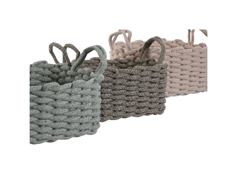 Игра на Кошници Home ESPRIT Въже 28 x 28 x 18 cm