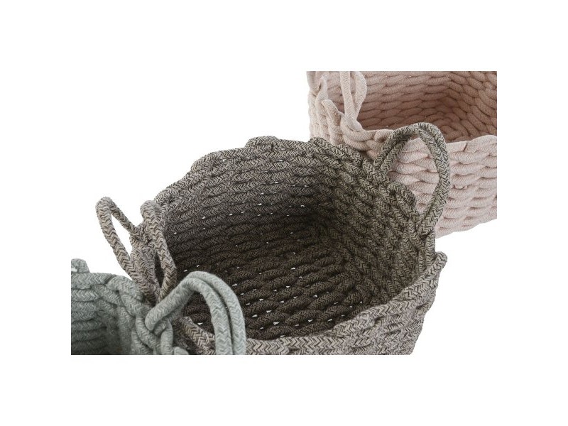 Игра на Кошници Home ESPRIT Въже 28 x 28 x 18 cm