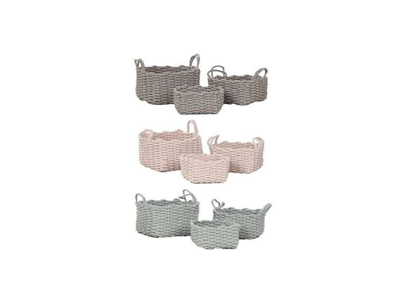 Игра на Кошници Home ESPRIT Въже 28 x 28 x 18 cm