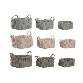 Игра на Кошници Home ESPRIT Въже 28 x 28 x 18 cm