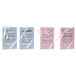 Комплект Нагръдници Home ESPRIT Син Розов Памук 19 x 29 x 3 cm (4 броя)