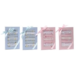 Комплект Нагръдници Home ESPRIT Розов Небесно синьо Памук 19 x 29 x 3 cm (4 броя)