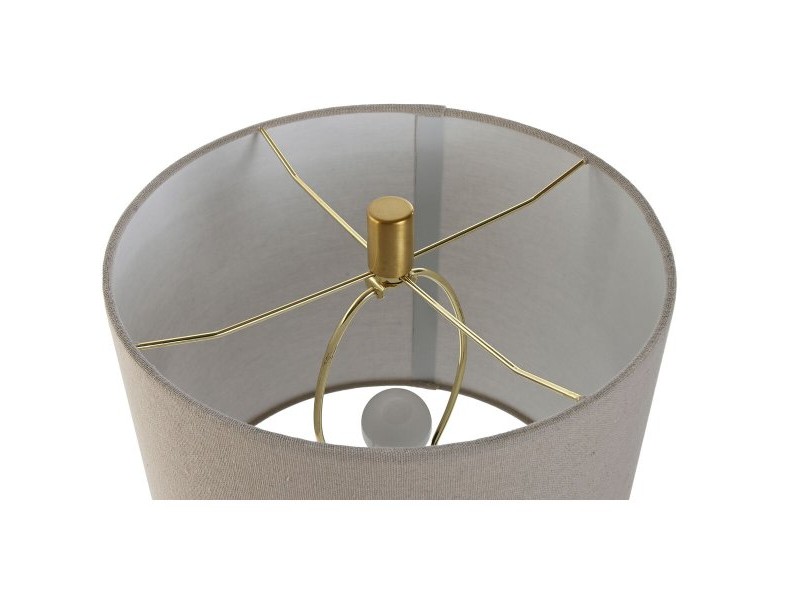 Настолна лампа Home ESPRIT Бял лен Каменинов 30 x 30 x 64 cm Настолна лампа Home ESPRIT Бял лен Каменинов 30 x 30 x 64 cm