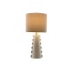 Настолна лампа Home ESPRIT Бял лен Каменинов 30 x 30 x 64 cm Настолна лампа Home ESPRIT Бял лен Каменинов 30 x 30 x 64 cm