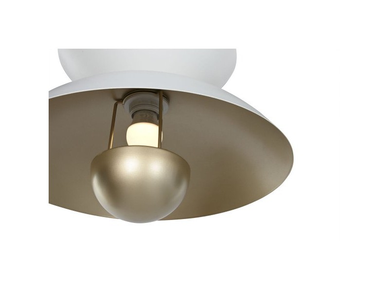 Полилей Home ESPRIT Бял Златен Метал 50 W 36 x 36 x 22 cm