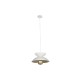 Полилей Home ESPRIT Бял Златен Метал 50 W 36 x 36 x 22 cm