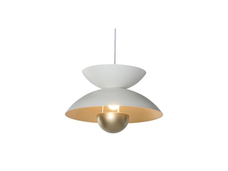 Полилей Home ESPRIT Бял Златен Метал 50 W 36 x 36 x 22 cm