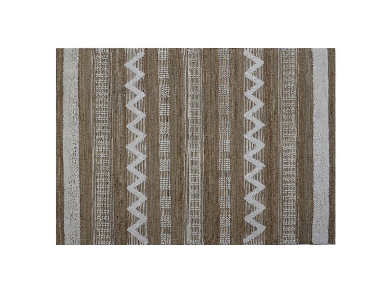 Килим Home ESPRIT Бял Кафяв Boho 140 x 200 x 1 cm