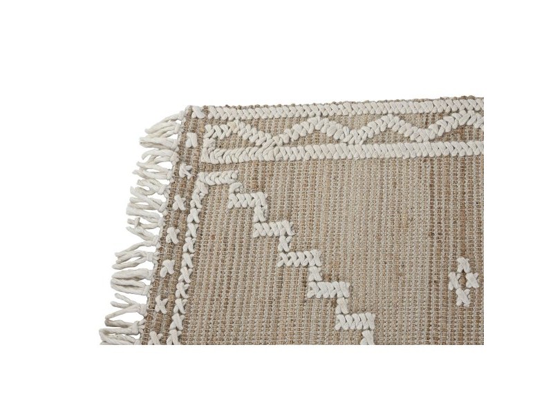 Килим Home ESPRIT Бял Естествен Boho 160 x 230 x 1 cm