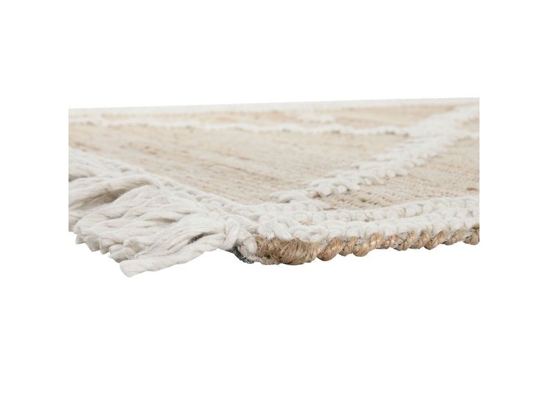 Килим Home ESPRIT Бял Естествен Boho 160 x 230 x 1 cm