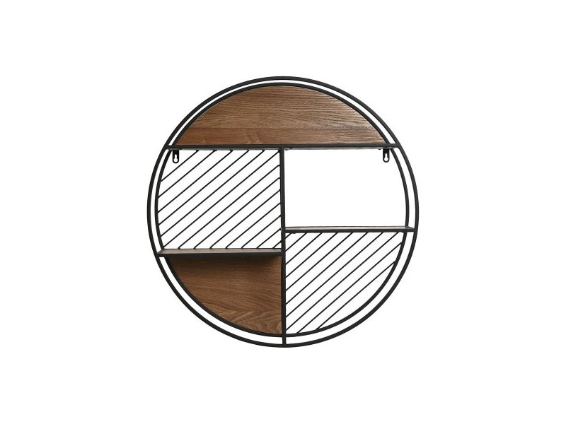 Лавица Home ESPRIT Черен Естествен Метал Дървен MDF 60 x 12 x 60 cm Стенен Лавица Home ESPRIT Черен Естествен Метал Дървен MDF 60 x 12 x 60 cm Стенен