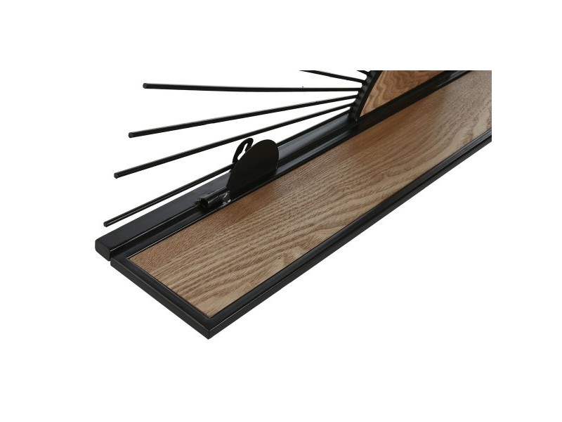 Лавица Home ESPRIT Черен Естествен Метал Дървен MDF 58 x 10,5 x 28 cm Стенен