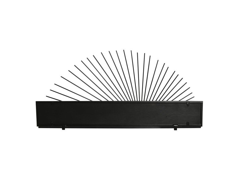 Лавица Home ESPRIT Черен Естествен Метал Дървен MDF 58 x 10,5 x 28 cm Стенен