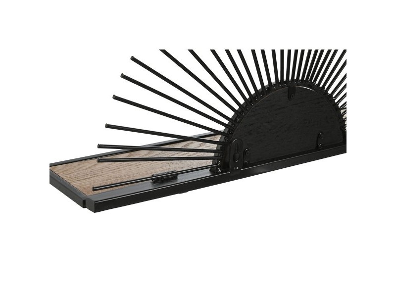 Лавица Home ESPRIT Черен Естествен Метал Дървен MDF 58 x 10,5 x 28 cm Стенен