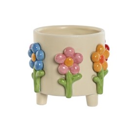 Саксия Home ESPRIT Многоцветен Сметана Dolomite Lilled 20 x 20 x 18 cm