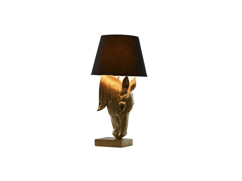 Настолна лампа Home ESPRIT Черен Златен Смола 50 W 220 V 30 x 30 x 59 cm