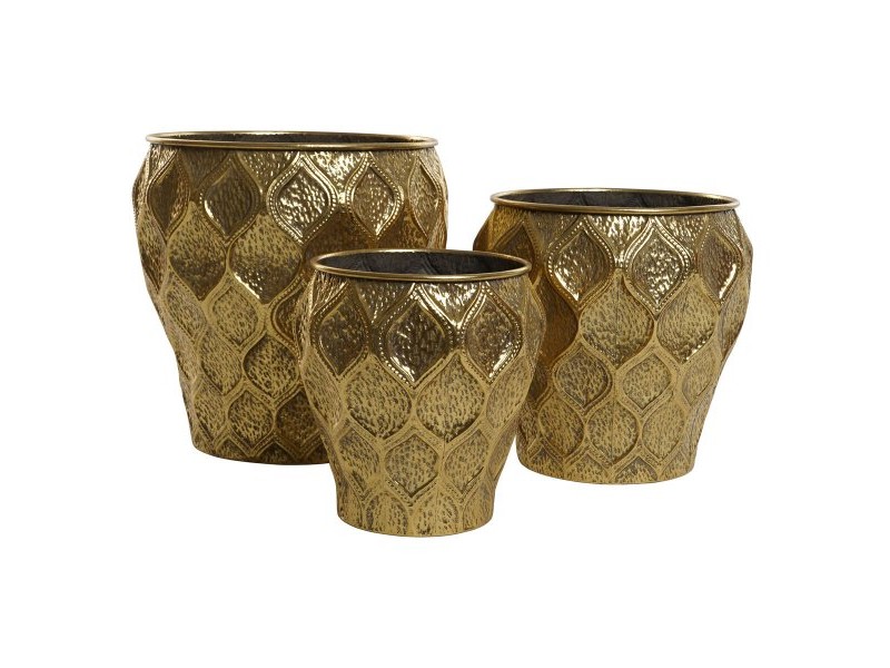 Комплект саксии Home ESPRIT Златен Метал Модерен 41 x 41 x 41,5 cm (3 Части) Комплект саксии Home ESPRIT Златен Метал Модерен 41 x 41 x 41,5 cm (3 Части)