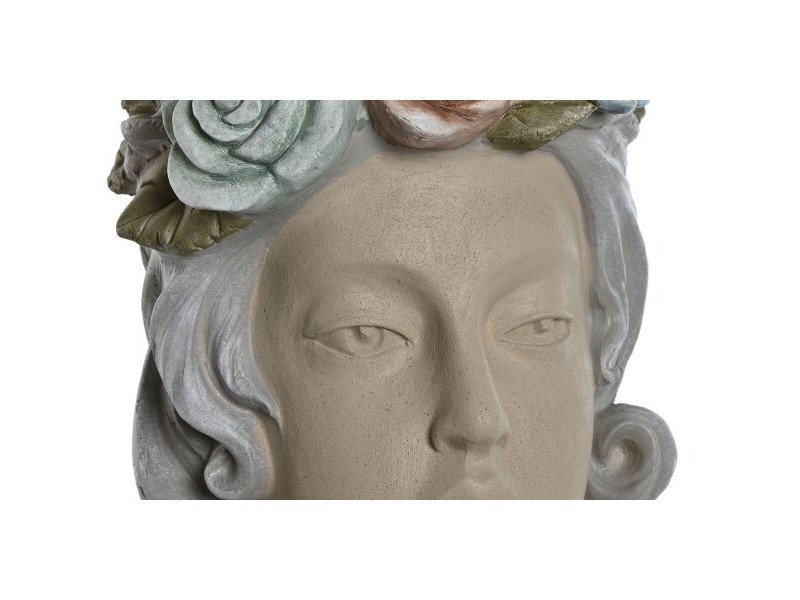 Саксия Home ESPRIT Многоцветен Сметана Магнезиев chica 32 X 30 X 48 cm
