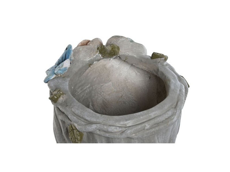 Саксия Home ESPRIT Многоцветен Сметана Магнезиев chica 32 X 30 X 48 cm