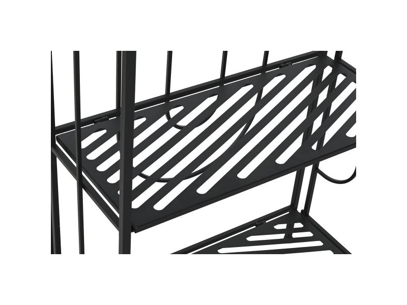 Лавица Home ESPRIT Черен Метал 60 x 27 x 160 cm
