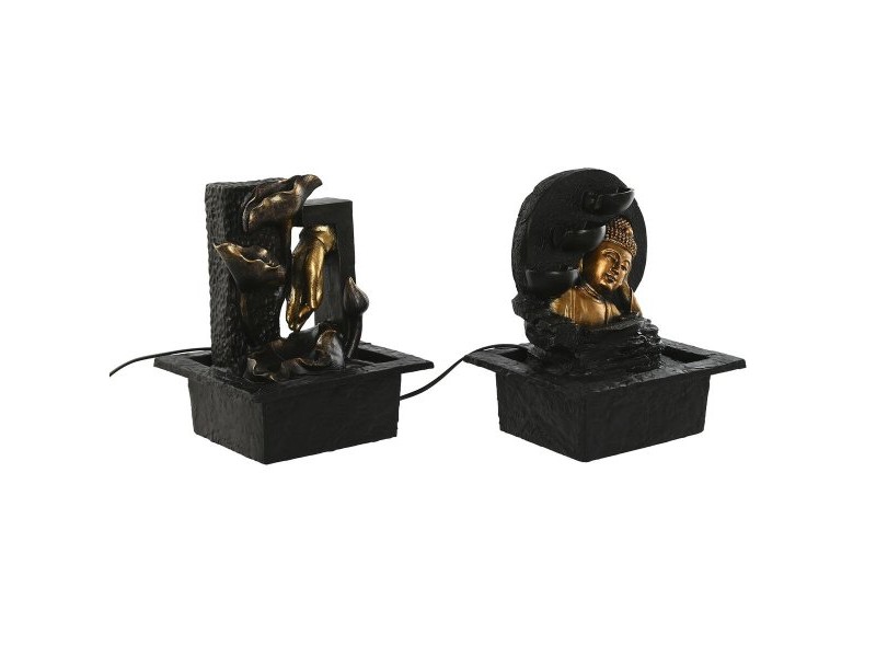 Градински фонтан Home ESPRIT Смола Буда Ориенталски 21 x 19 x 27 cm (2 броя)