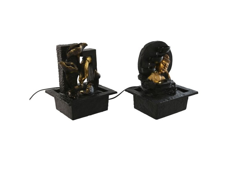 Градински фонтан Home ESPRIT Смола Буда Ориенталски 21 x 19 x 27 cm (2 броя)