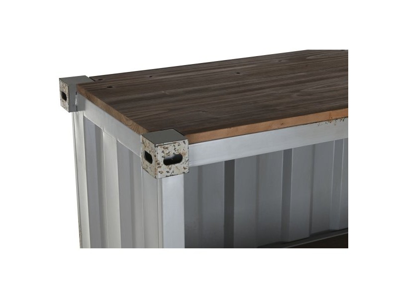 Лавица Home ESPRIT Сив Небесно синьо Метал Дървен MDF 87 x 44 x 168,5 cm
