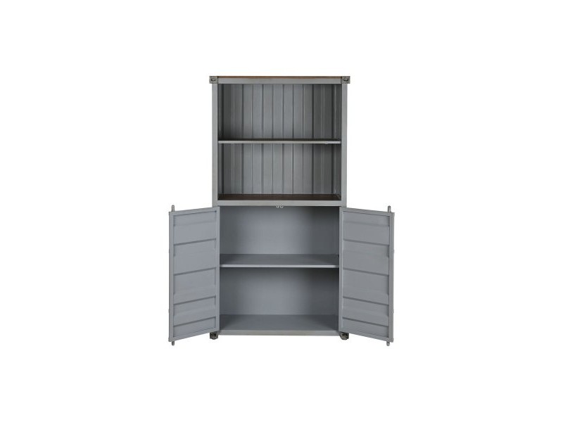 Лавица Home ESPRIT Сив Небесно синьо Метал Дървен MDF 87 x 44 x 168,5 cm